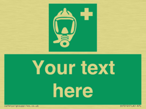 Custom sign safe condition Emergency escape breathing device